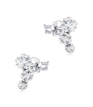 Triple Star CZ Stud Earring STS-6942